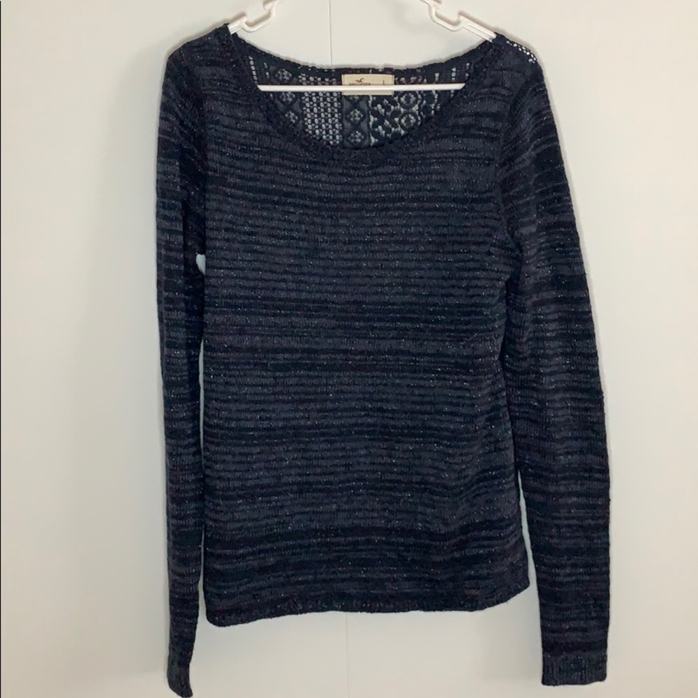 💖5/$25💖 Hollister Thin Navy Long Sleeve